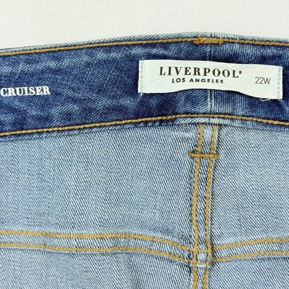 Liverpool Women's Eco Logical Cruiser Stretch Blue Denim Shorts 22W NWT $79.00 - Picture 7 of 12